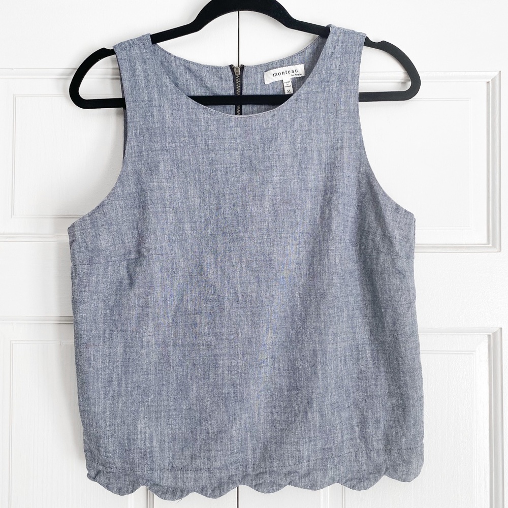 Monteau Zip Back Tank Top